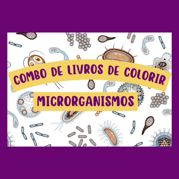 Combo de livros de colorir- Microrganismos